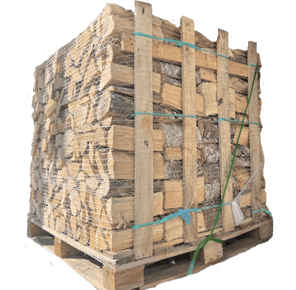 25 cm trockenes Brennholz in Paletten für Öfen