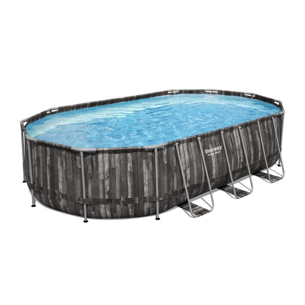 Bestway – Power Steel – Piscine tubulaire – 610x366x122 cm – Rectangulaire