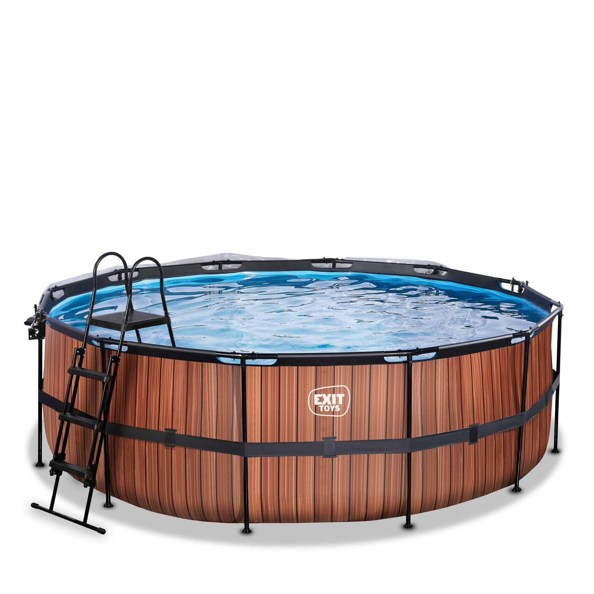 Piscine couverte ø427x122cm avec pompe filtrante à sable