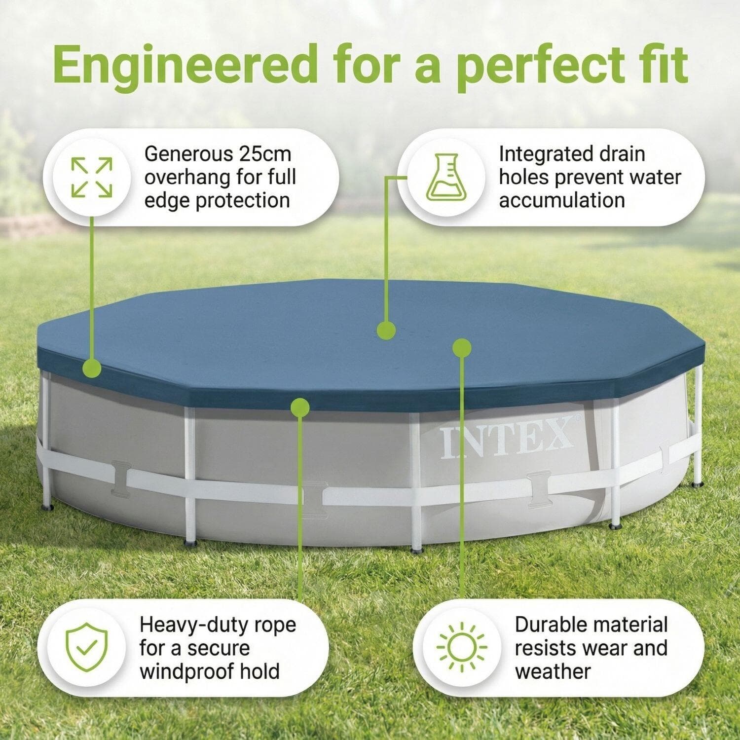 Piscine Tubulaire Ronde – 305×76 cm – 7-pièces S116