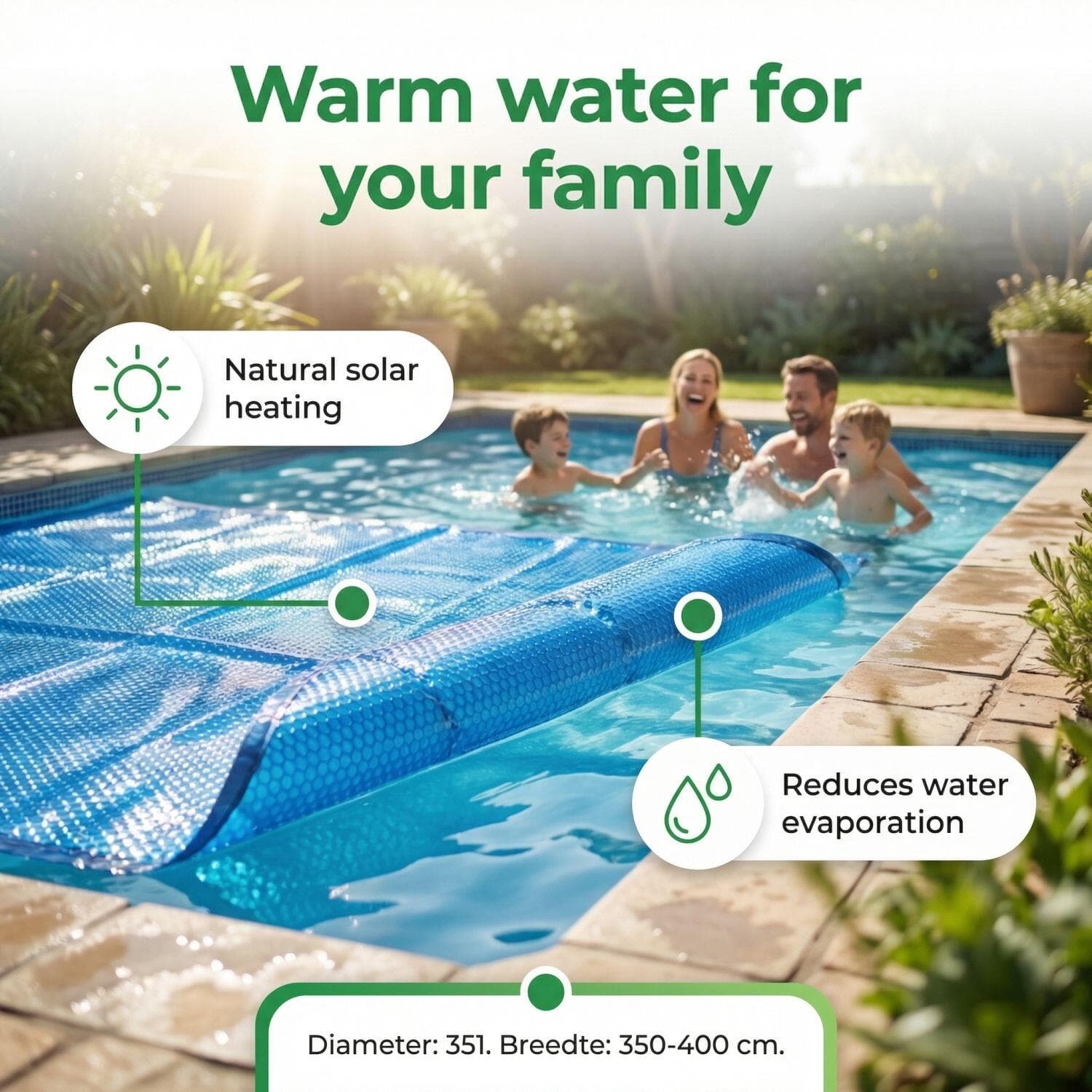 Piscine Exit Ronde – Effet Pierre – 360×76 cm – 7-pièces S326