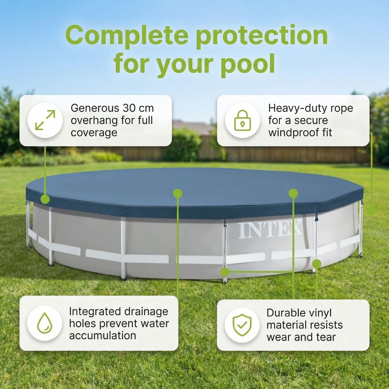 Piscine Tubulaire Ronde – 366×76 cm – 7-pièces S109