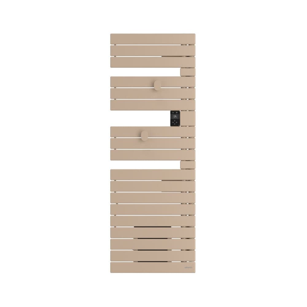 Sèche-serviettes connecté Nefertiti avec soufflerie mât à droite 1500W beige - ATLANTIC - 850061