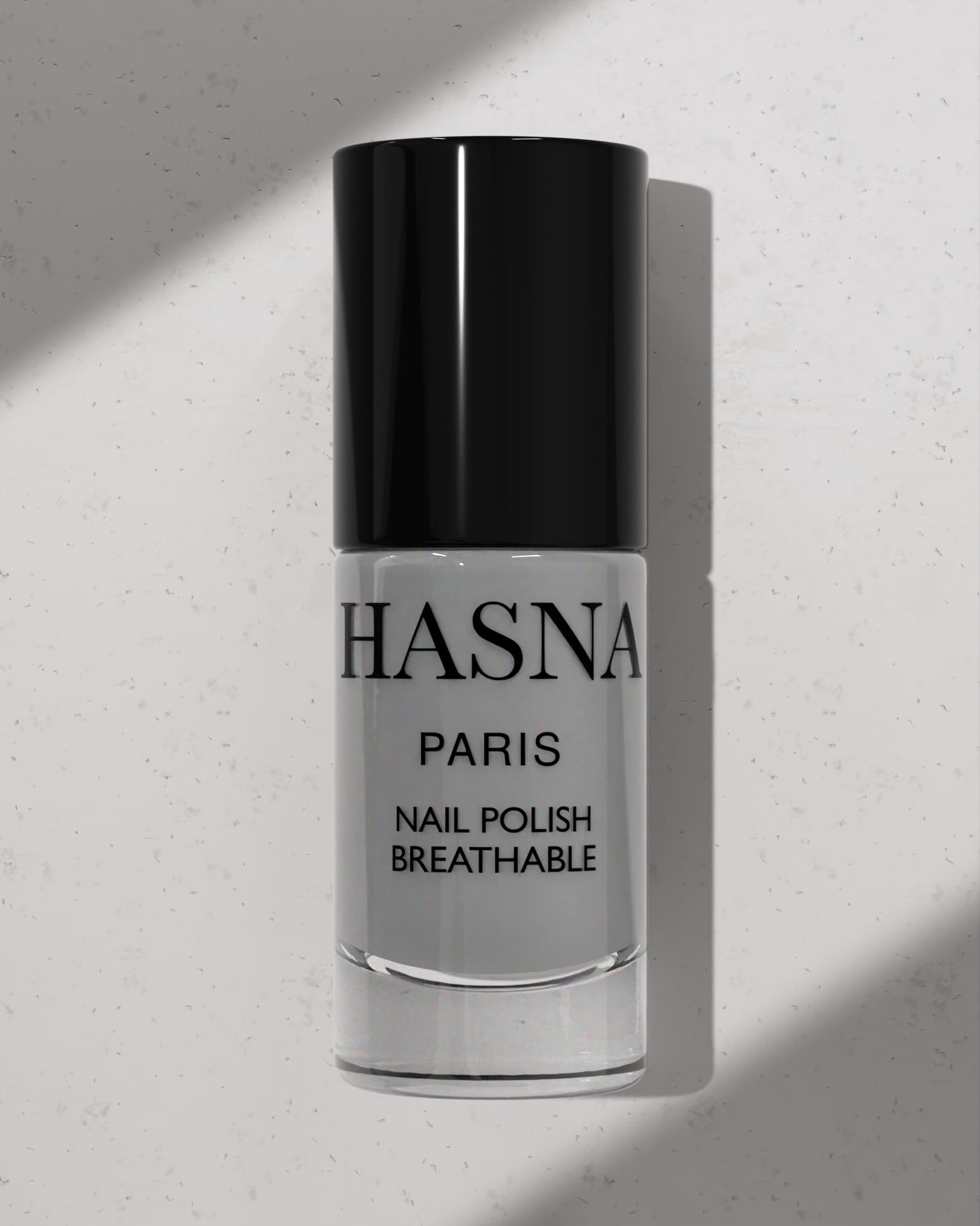 Vernis à Ongles Halal Brillant Respirant et Perméable à l’Eau – Couleurs Tendance 2026 - Hasna PARIS - GRIS 42