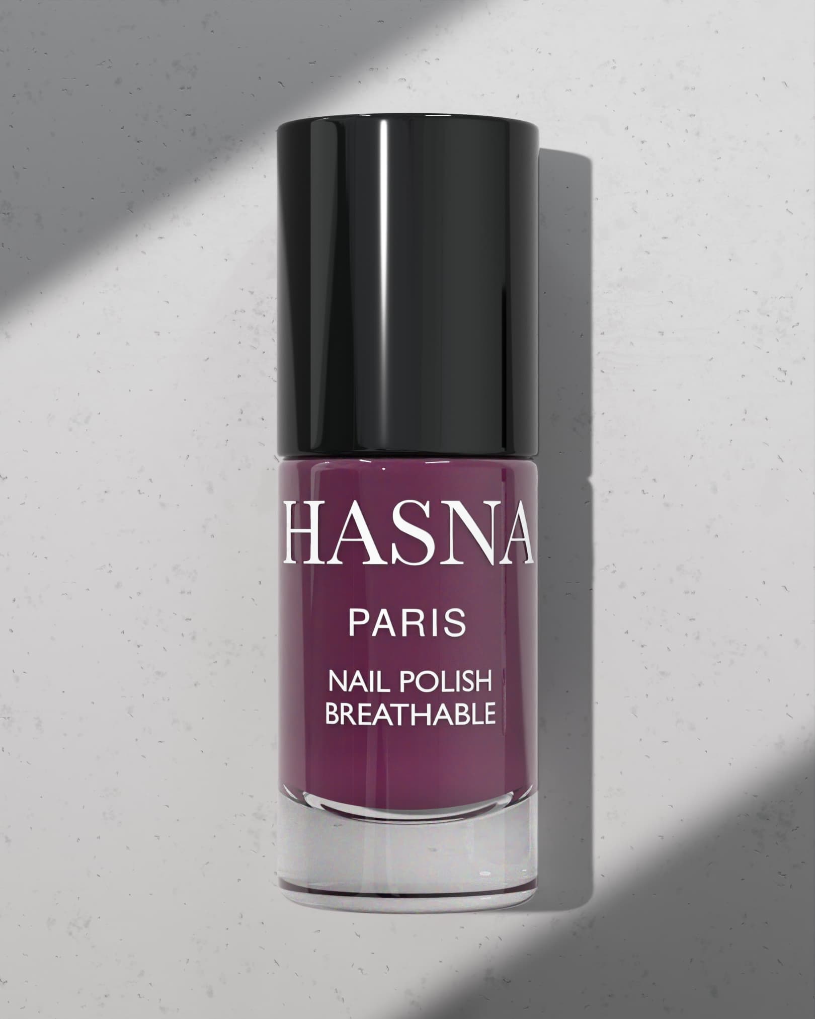 Vernis à Ongles Halal Brillant Respirant et Perméable à l’Eau – Couleurs Tendance 2026 - Hasna PARIS - PRUNE 51