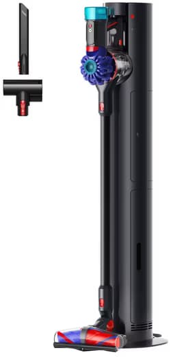 DYSON Akku-Hand-und Stielstaubsauger Dyson V10 Konical™ + Auto-empty Dok™ Schwarz/Blau