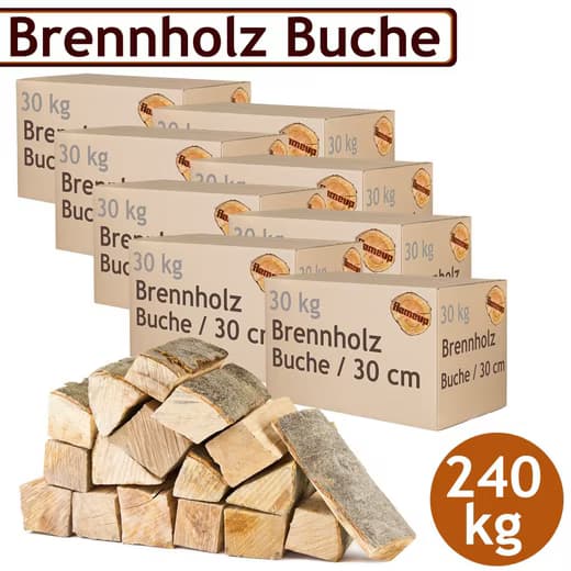 FLAMEUP Kaminholz Brennholz Kaminholz Holz 5-500 kg Ofen Kamin Kaminofen Buche 30 cm
