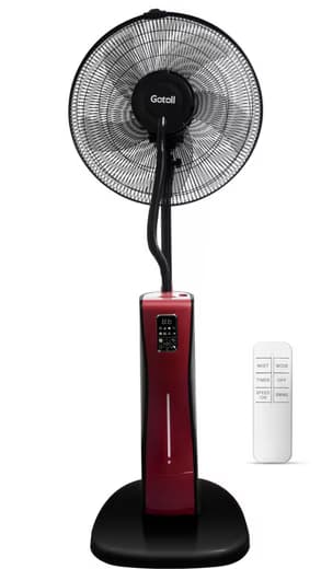 GOTOLL Standventilator GLBF-06 mit 2L Wassertank,Fernbedienung, 3 Modi,12H Timer