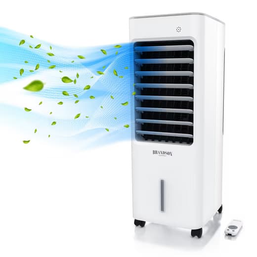 BRANDSON Ventilatorkombigerät Mobiler Luftkühler, 5L Wassertank, Luftbefeuchter, Verdunstungskühler