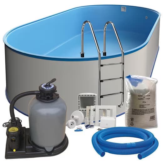 MEDIPOOL Ovalpool Ovalpool-Set exklusiv 6,00 x 3,20 x 1,20 m