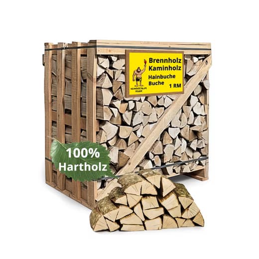 NEANDERTALER FEUER Kaminholz Brennholz Hartholz Raummeter Box Palette Holz RM Feuerholz Räucherholz