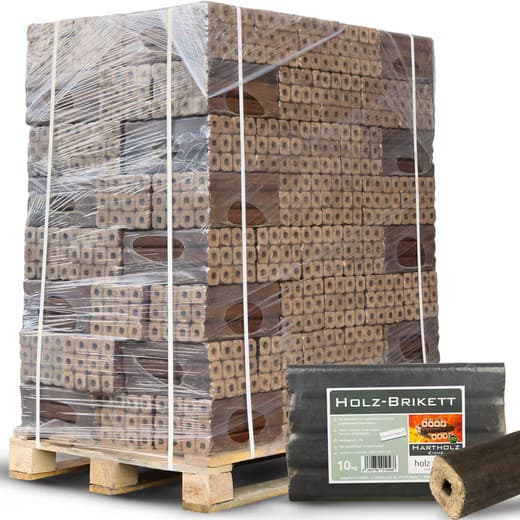 HOLZ4HOME® Holzbriketts Pini Kay Eichenbriketts I 100% ohne Zusätze I Briketts Kamin Brennholz