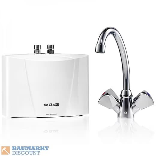 CLAGE Heißwasserspender Clage Klein - Durchlaufhitzer M3/SNM mit Waschtischaramtur