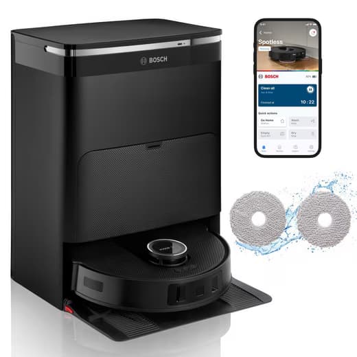 BOSCH Saugroboter Spotless Max BCRDW3B mit Wischfunktion, rotierende Wischpads