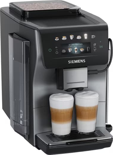 SIEMENS Kaffeevollautomat EQ600 TP603E07, 6 Getränke, XL-Getränke, bis zu 480ml, Keramikmahlwerk