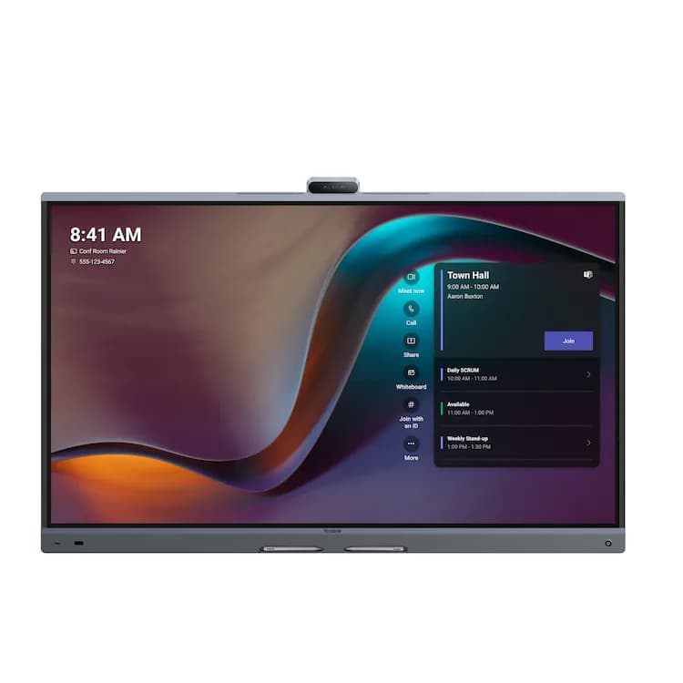 Yealink MeetingBoard Pro 75 75 4K All-in-One-Lösung mit Touch Screen, 3 x 50MP-Kamera und 16-MEMS Mikrofonen