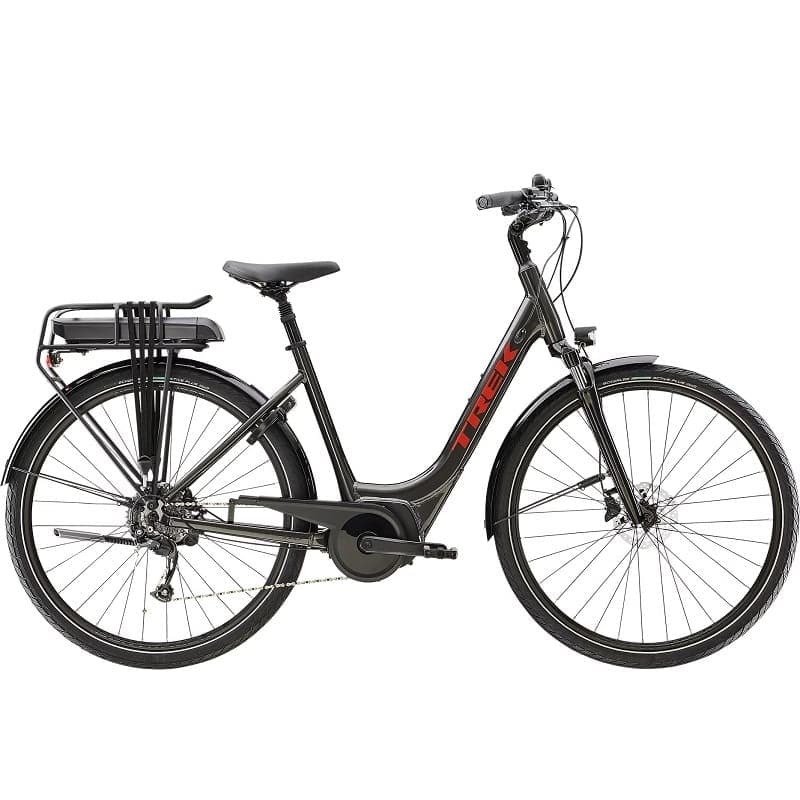 Vélo de Ville Électrique Trek Verve+ 2 Lowstep Bosch 300Wh Shimano Altus 9V Azure - Noir