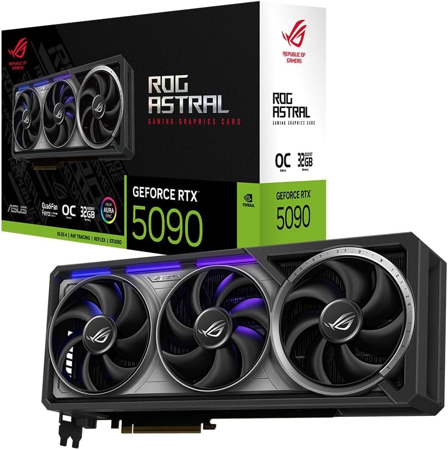 Tarjeta gráfica ASUS ROG RTX 5090 OC Edition — memoria de 32 GB GDDR7