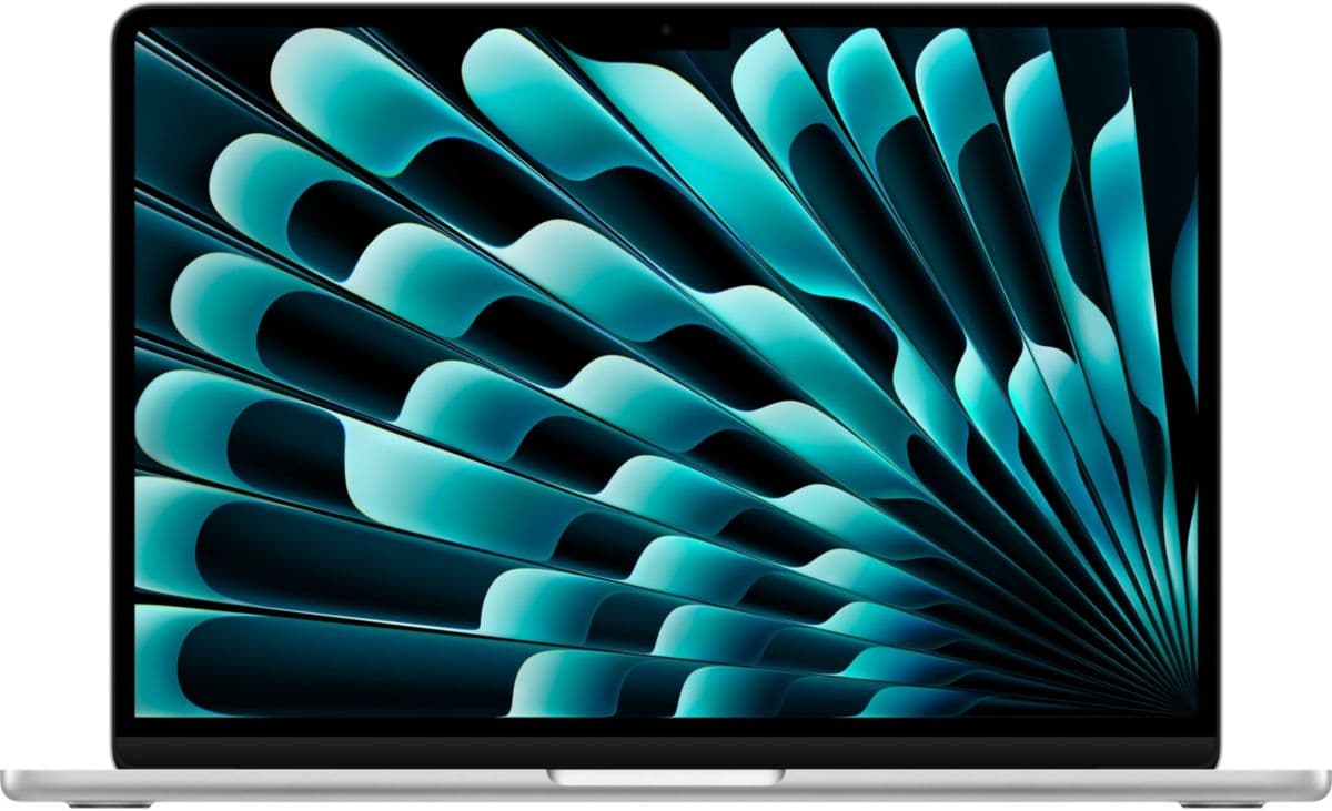 Ordenador Apple MacBook Air de 13,6", chip M4, CPU de 10 núcleos / GPU de 10 núcleos, 24 GB de RAM, SSD de 512 GB, pantalla Retina, color plata.