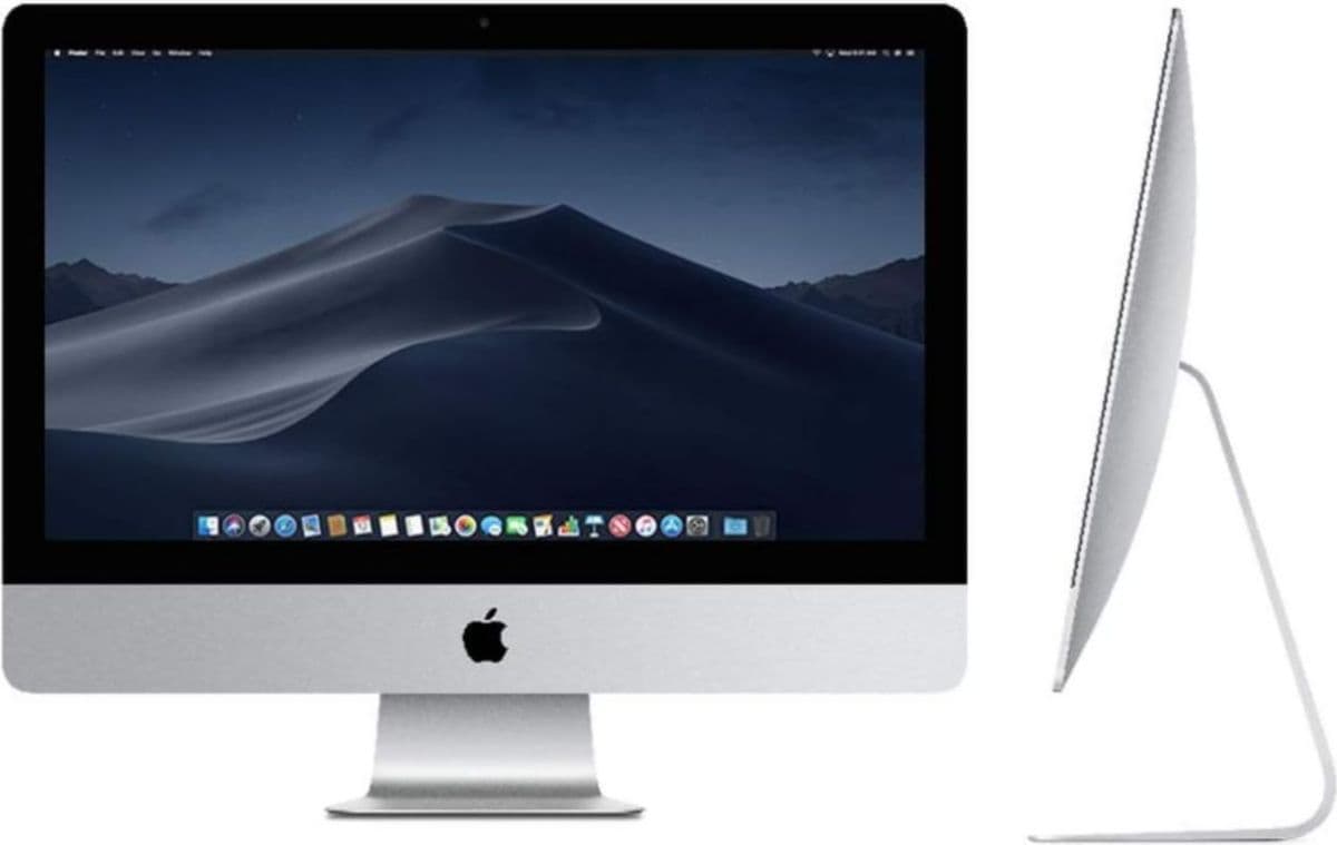 Apple iMac de 21" reacondicionado, modelo 2019, i5, 8 GB de RAM, 1 TB de disco Fusion Drive.