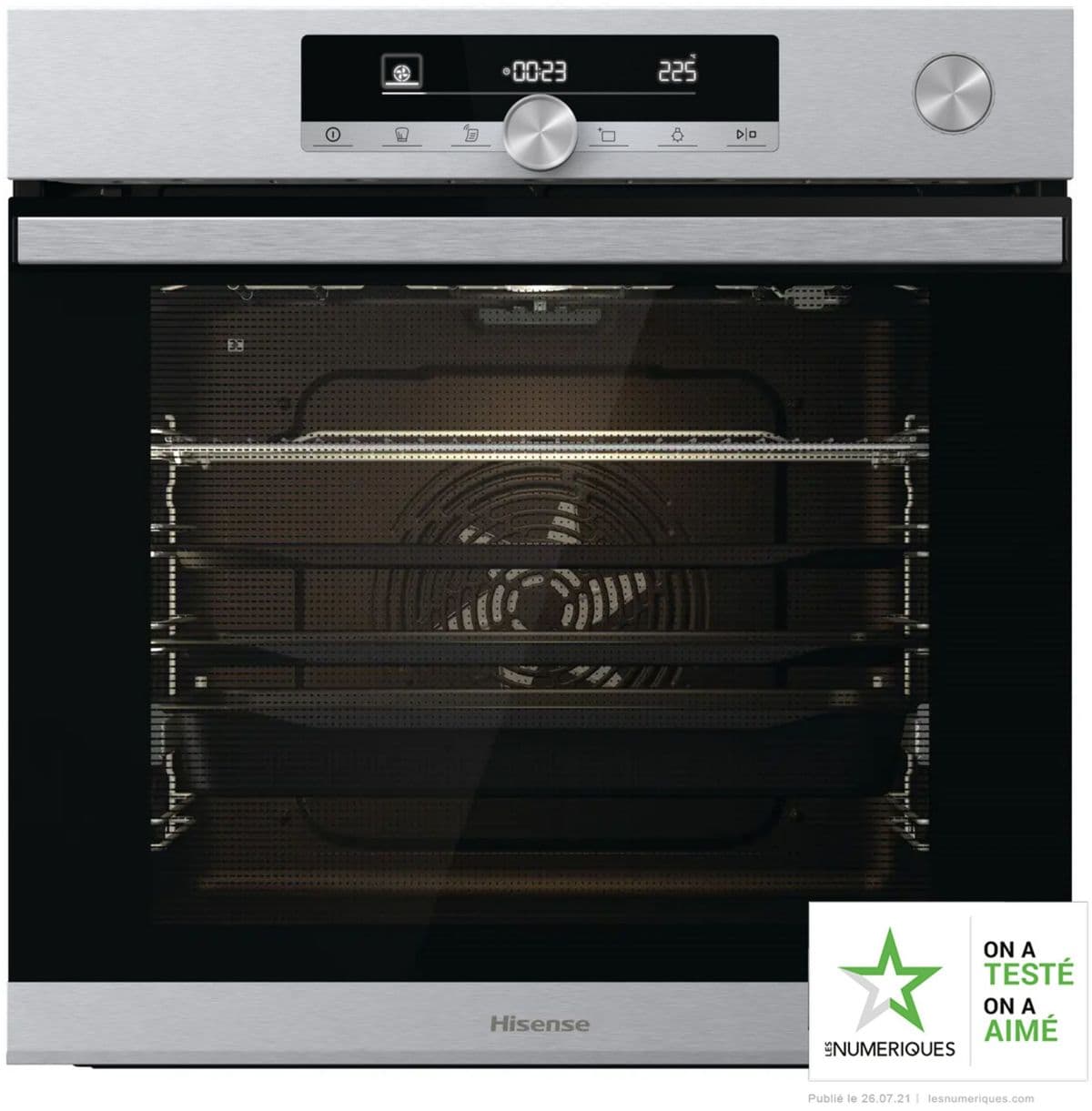Horno empotrable HISENSE O643PX con función de vapor.