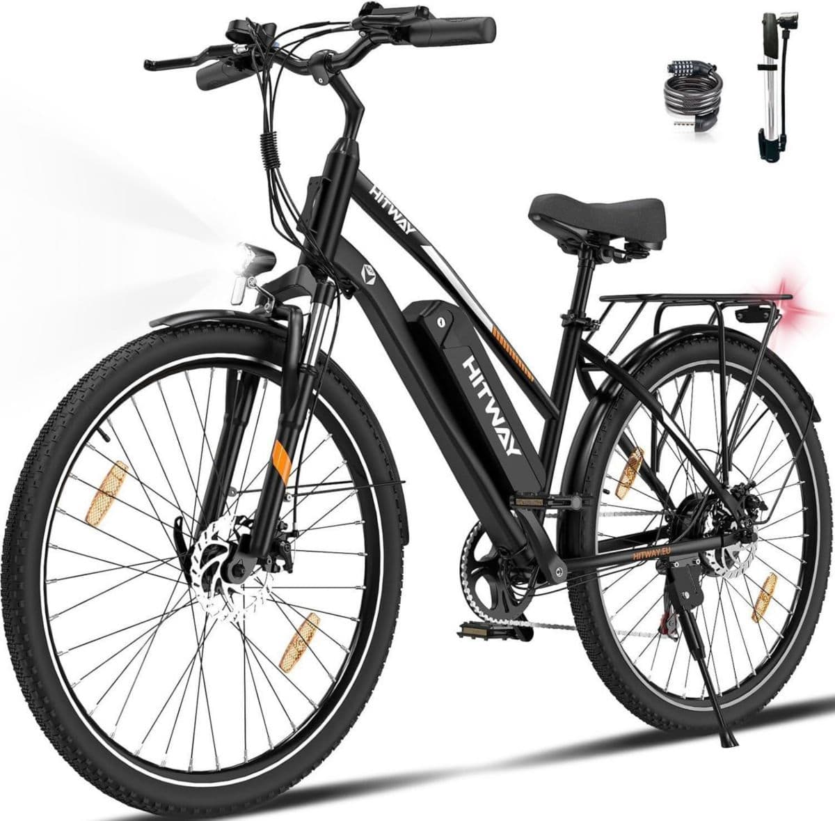 Bicicleta eléctrica HITWAY Bicicleta eléctrica HITWAY de 28" BK27 Negra