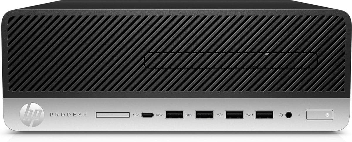 Ordenador de sobremesa HP ProDesk 600 G5 reacondicionado, i5-9500, 16 GB de RAM, 256 GB de almacenamiento.