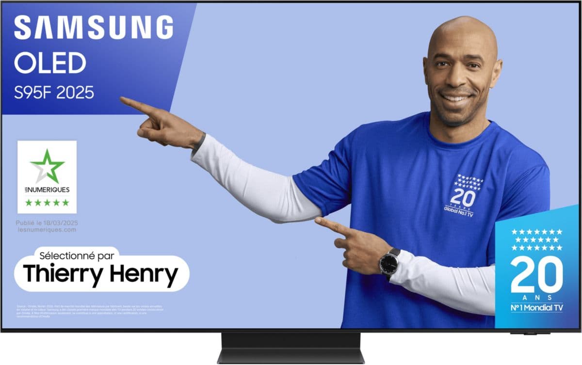 Televisor OLED 4K con IA SAMSUNG TQ55S95F sin reflejos (2025)