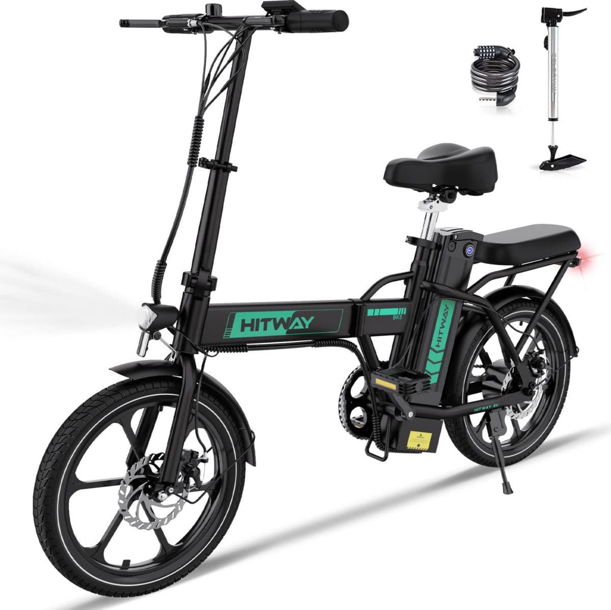 Bicicleta eléctrica HITWAY HITWAY de 16" BK5S negra