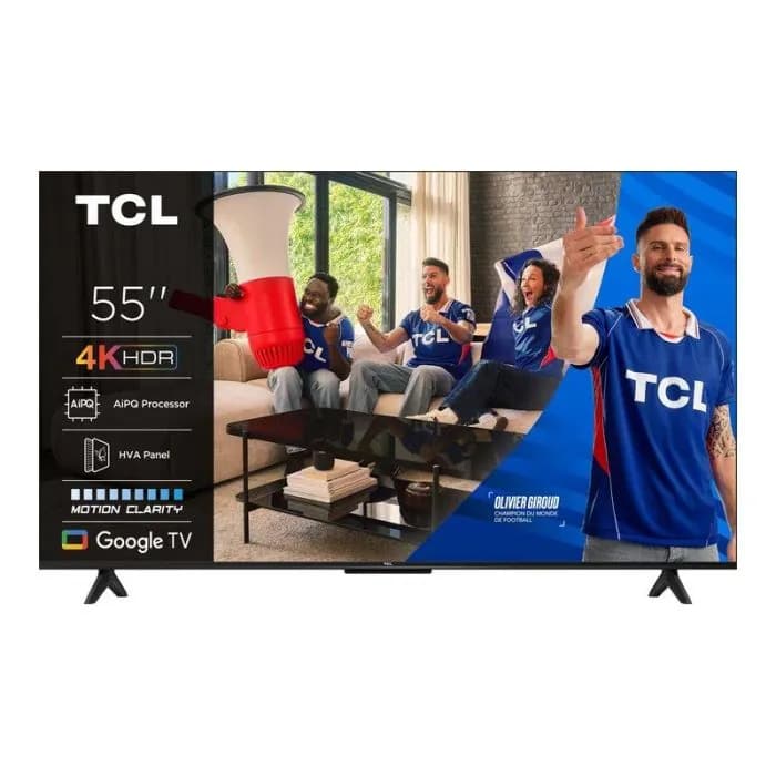 Televisor TCL 55P6K de 55" con resolución 4K UHD.