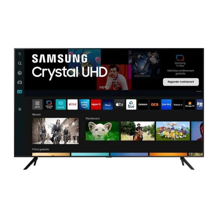 Televisor Samsung 75DU7105 de 75 pulgadas con resolución 4K UHD.