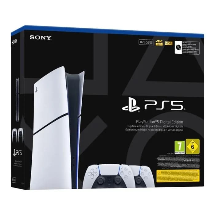 Paquete de consola digital Sony PS5 (chasis E) + 2 mandos