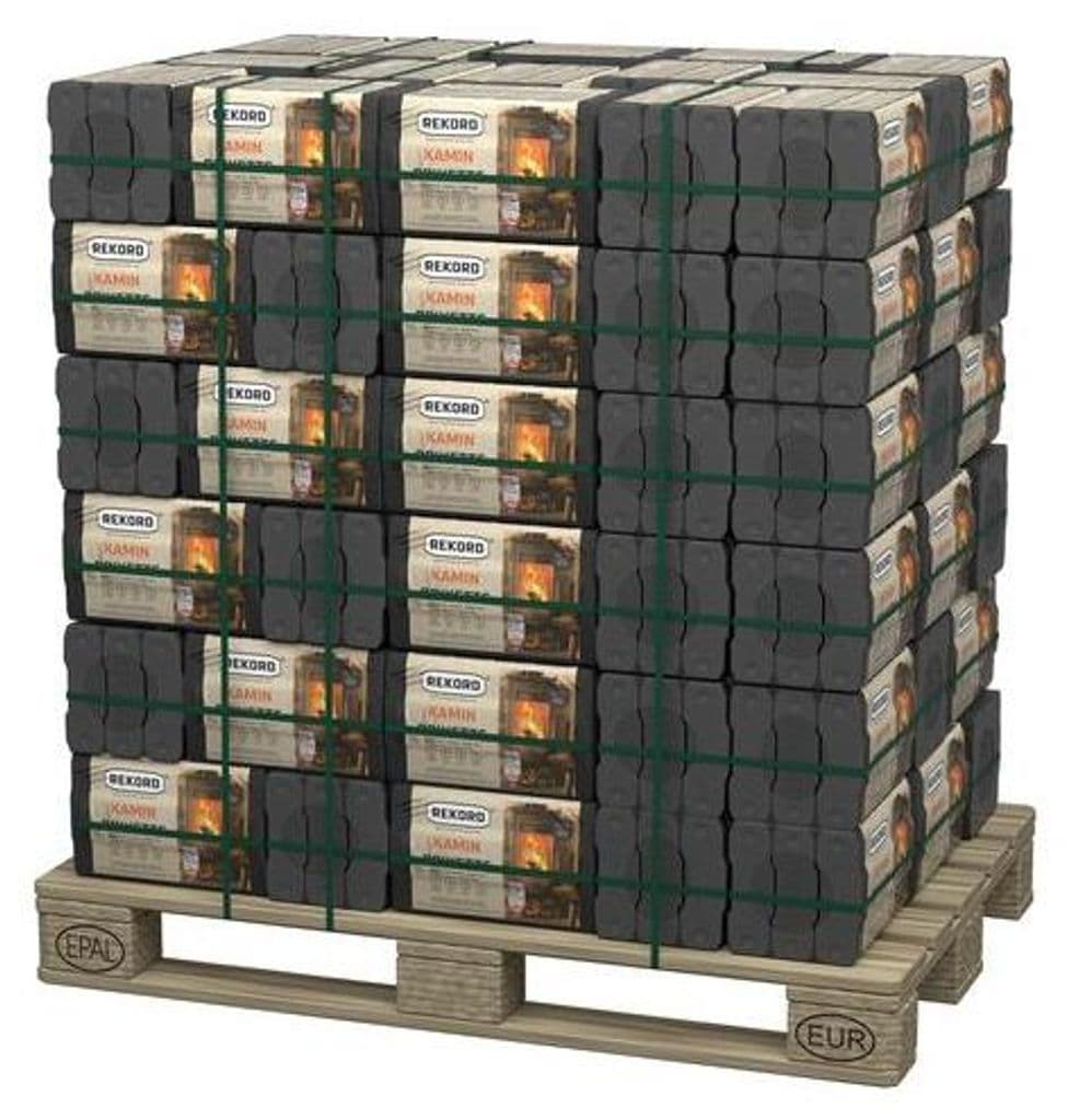 Rekord Braunkohle Kamin-Briketts 900 kg - 900 kg