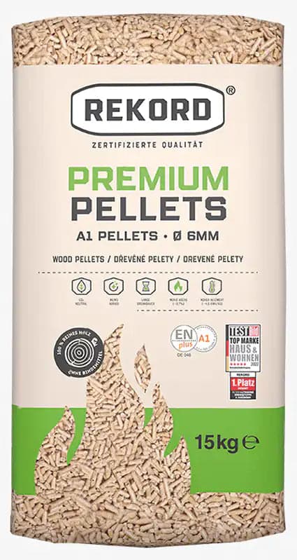 Rekord Pellets ENPlus A1 – Palette (66Sack) 990kg - 1 Palette-(990 kg)