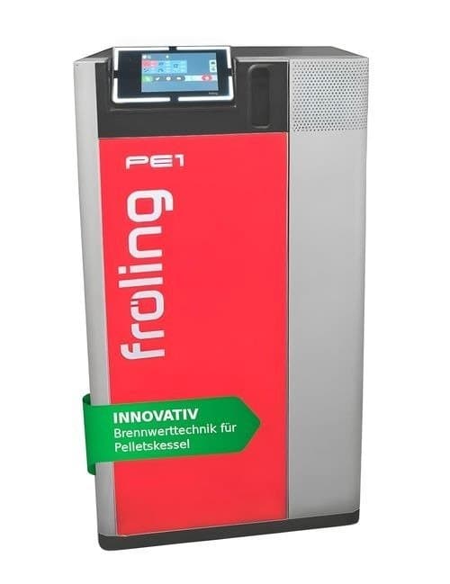 Fröling PE1 Pellet 15 kW – kompakter Pelletkessel mit 7" Touch-Display