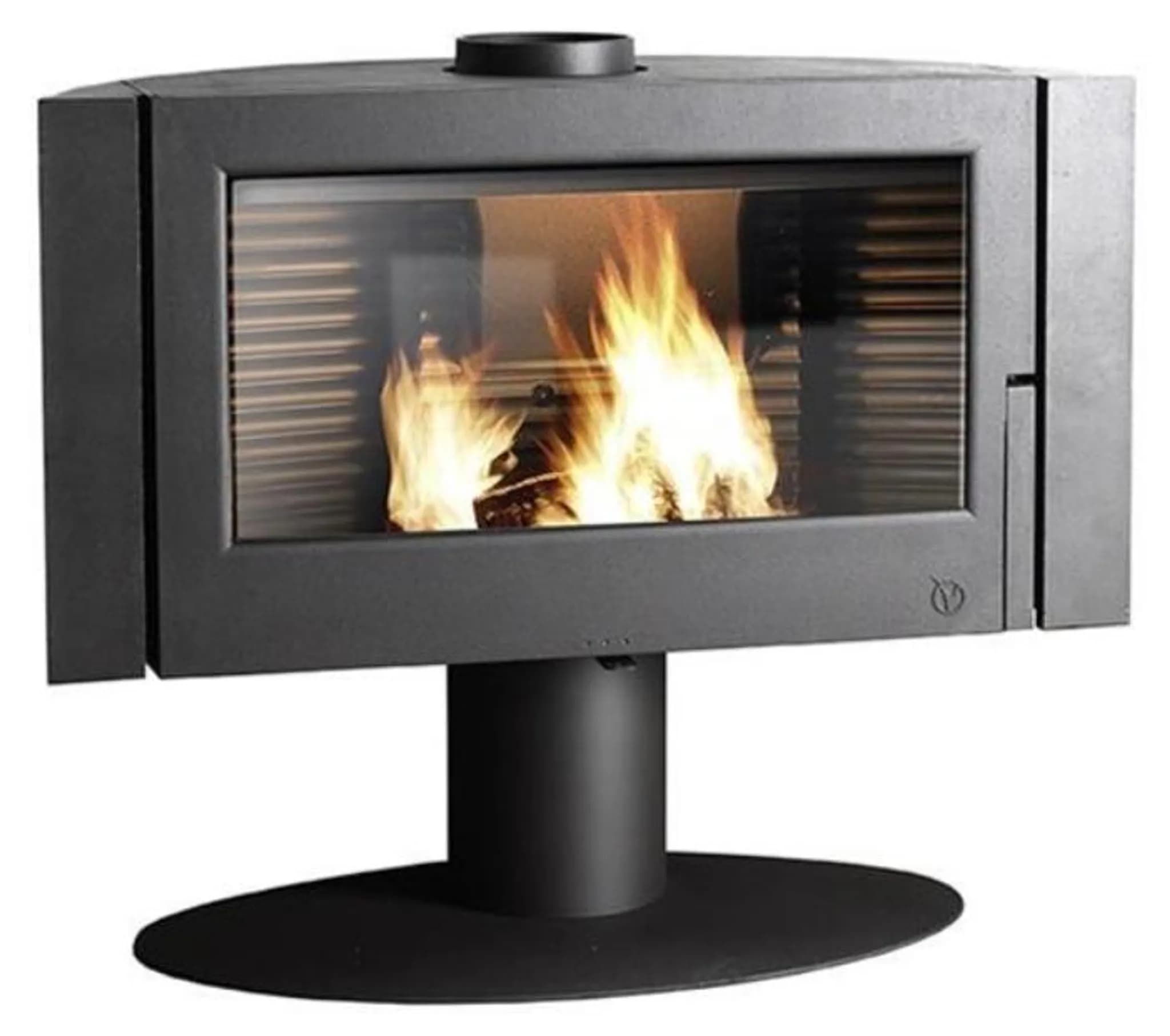 Invicta Antaya Panorama Kaminofen 12 kW aus Gusseisen – Holzofen mit großer Sichtscheibe für effizientes Heizen