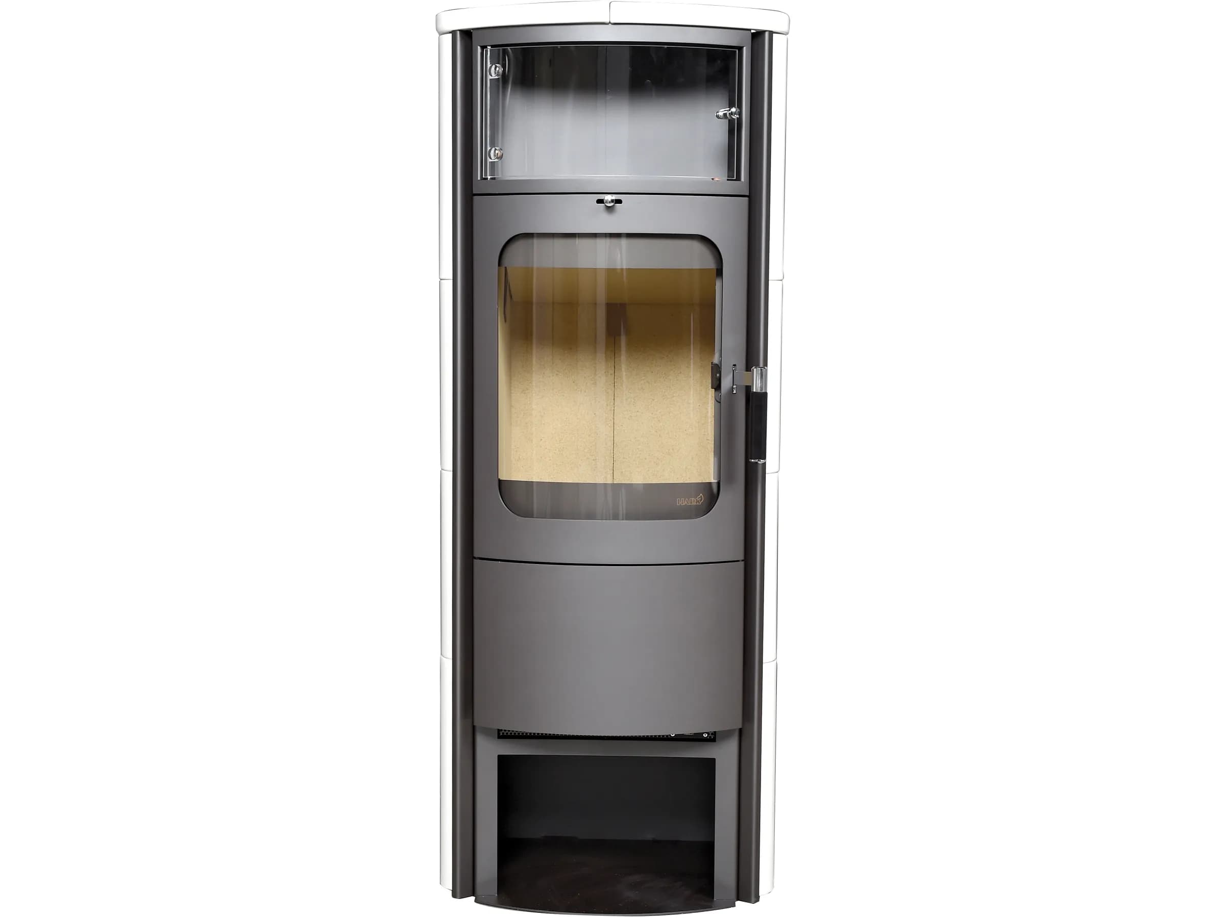 Hark Opera-B grande Kaminofen Keramik Creme-Weiß 7 kW mit Automatik