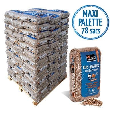 Granulés de bois WOODSTOCK – DINplus & NF, 100 % résineux, Poêles, Inserts et Chaudières à Granulés