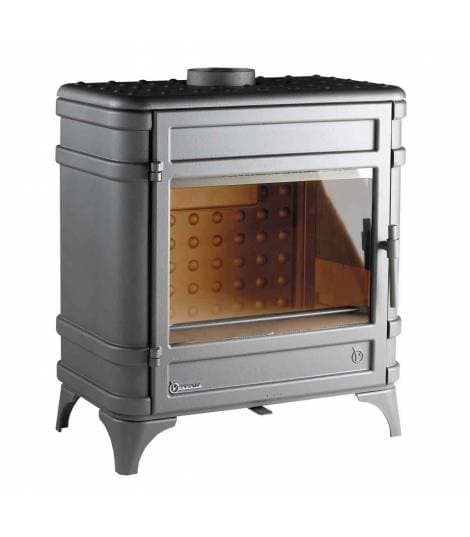 Poêle à bois Invicta SIAM Anthracite – 12 kW, Flamme Verte 7 étoiles, Foyer fermé