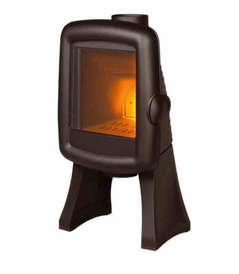 Poêle à bois ELO L INVICTA – Fonte Noir, 5 kW, Flamme Verte 7 étoiles, Foyer Étanche