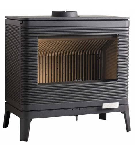 Poêle à bois KAZAN – INVICTA | Fonte Anthracite, 9 kW, Écologique 7 étoiles Flamme Verte