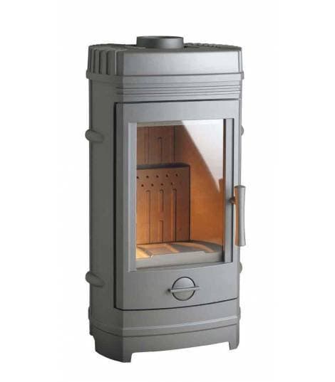 Poêle à bois CASSINE INVICTA – Fonte Anthracite, 10 kW, Flamme Verte 7 étoiles