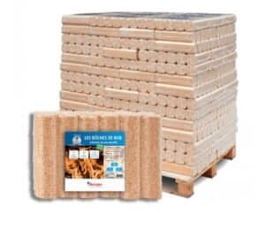 Bûches de Bois Compressé – 112 Sacs (1120kg) – Idéal pour Inserts et Poêles à Bois