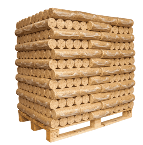 Bûches Compressées Jour – 5 Bûches Naturelles – Haute Performance – 10kg – Chauffage Écologique