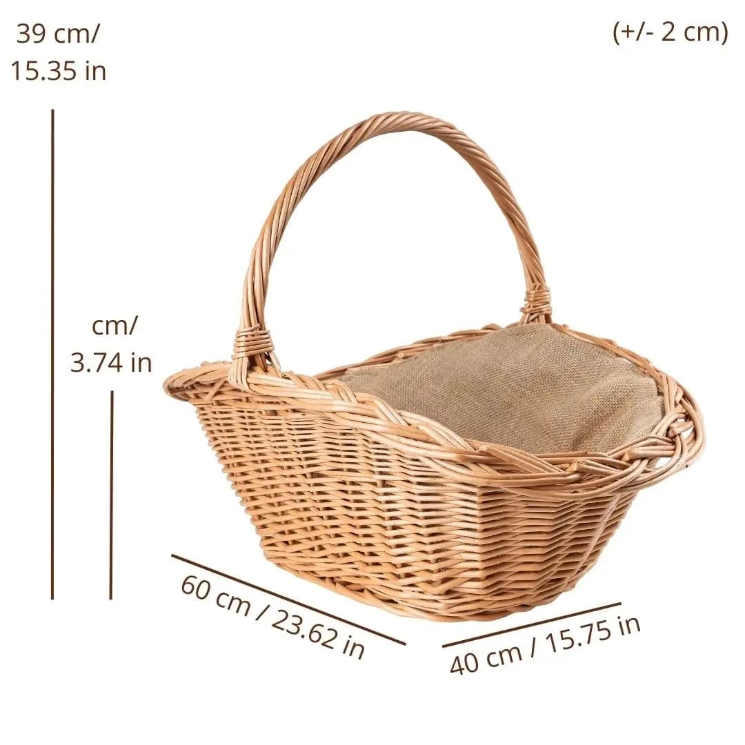 Panier à bûches en jute