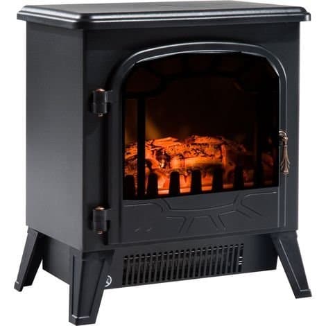 Petite cheminée electrique 925W/1850W, dimensions 36 x 25,5 x 41,5 cm, noir