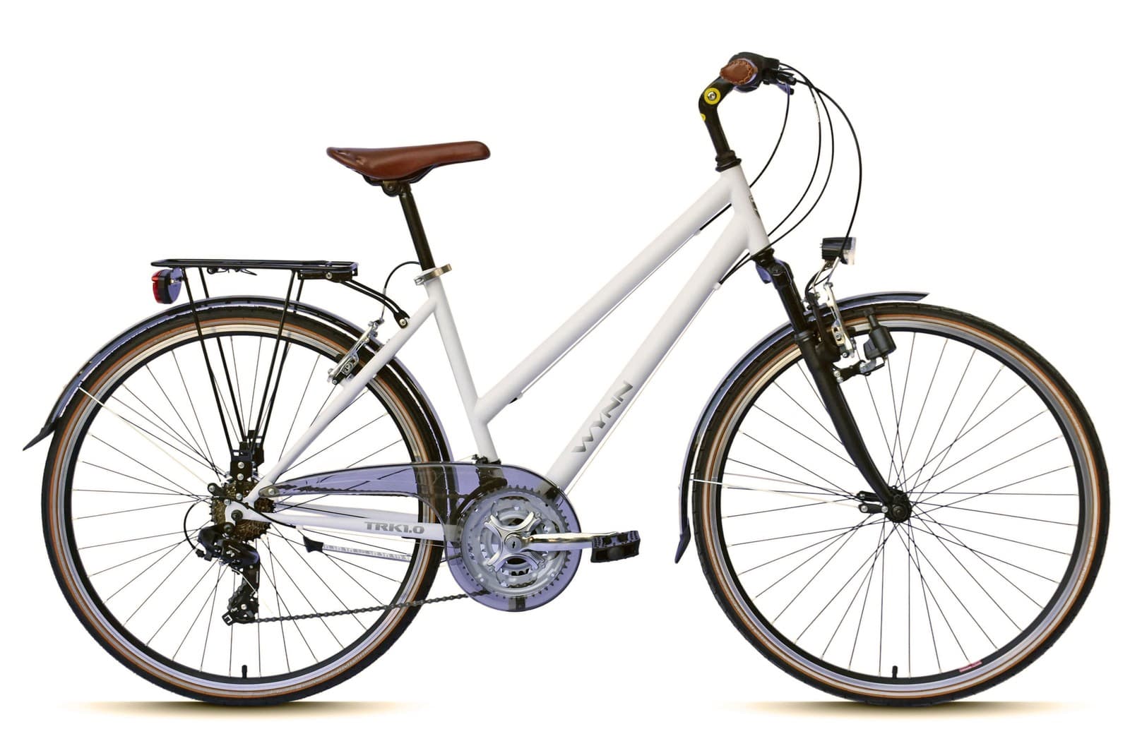 Trekkingrad 28 Zoll WYNN Shimano Tourney 21 Gang V-Brake Federgabel Weiß