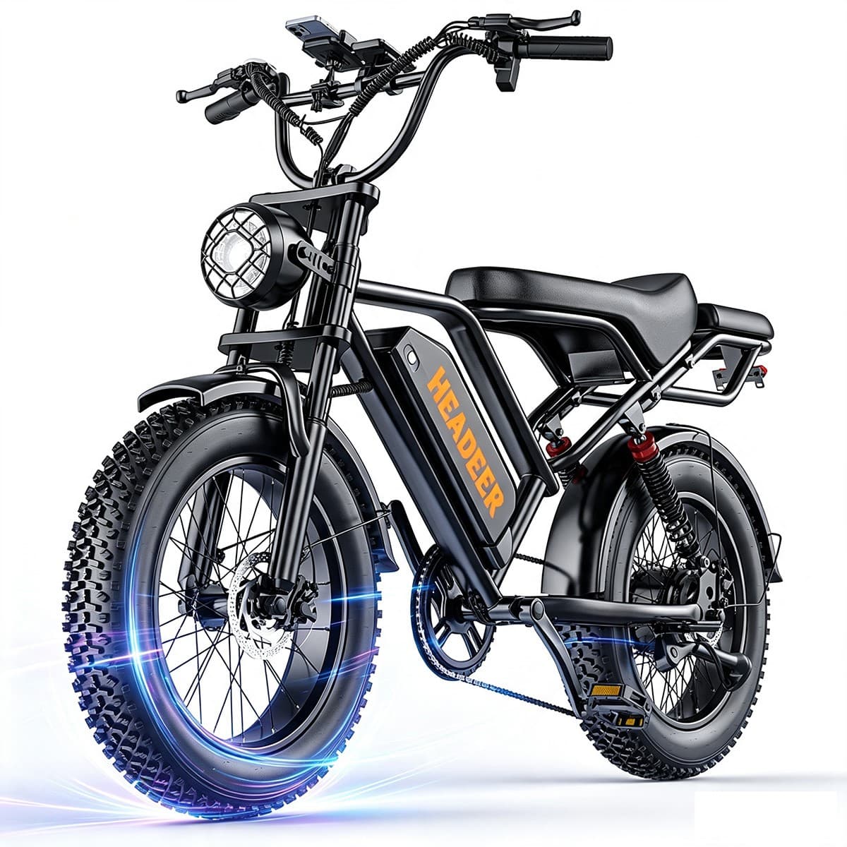 E-MTB E-Bike 20 Zoll Off-Road Elektrofahrrad 750W 48V FatBike HEADEER BK20 80KM