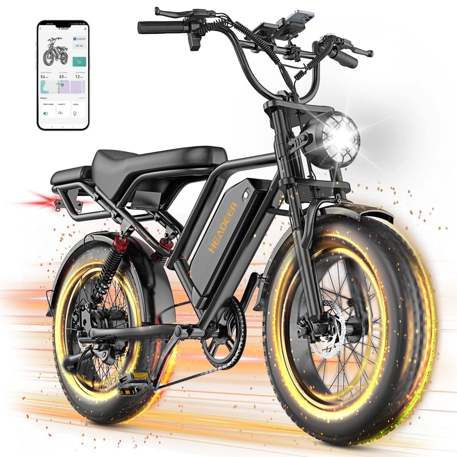 750 Offroad E-Bike Fatbike 20 Zoll Elektrofahrrad 48V20Ah Akku 80KM Reichweite