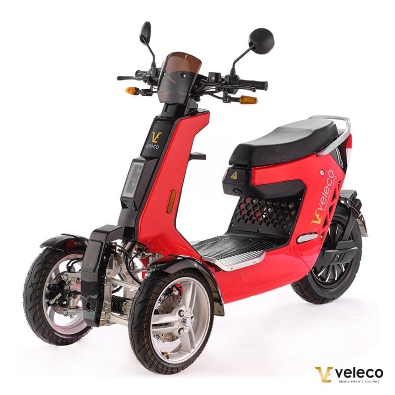 Scooter électrique PMR 3 Roues Personne à mobilité réduite 2000W SAGITTA VELECO Rouge